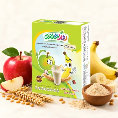 پودر غلات با طعم سیب و موز