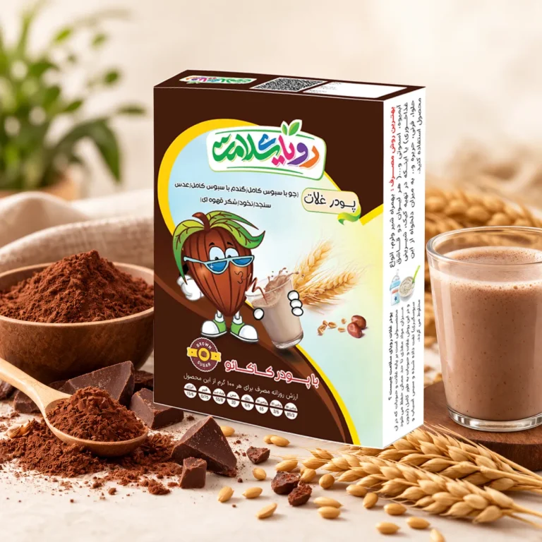 پودر غلات با طعم کاکائو